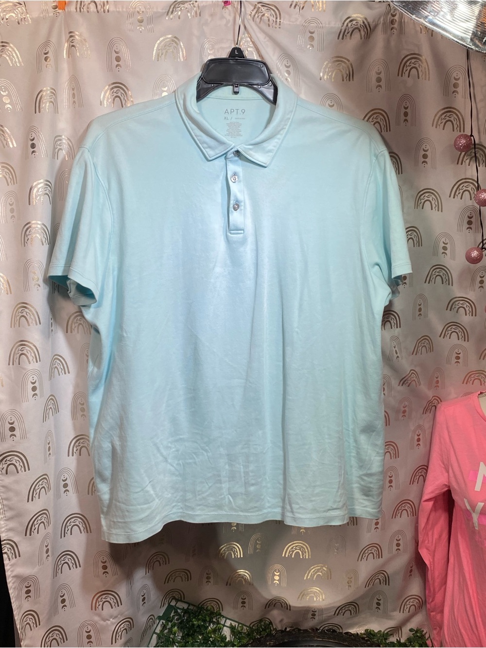 Apt. 9 Men's Pale Blue Polo Shirt